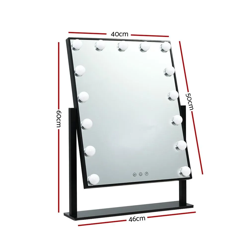 Hollywood Makeup Mirror Standing Mirror Tabletop Vanity 15 LED Bulbs