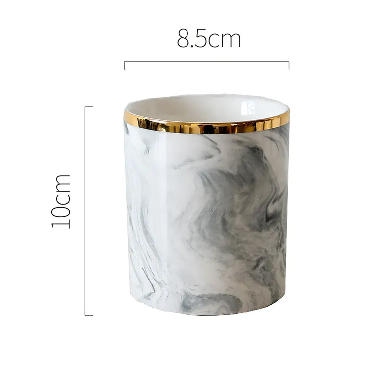 Homlly Marbi Ceramic Gold Rim Mug Holder