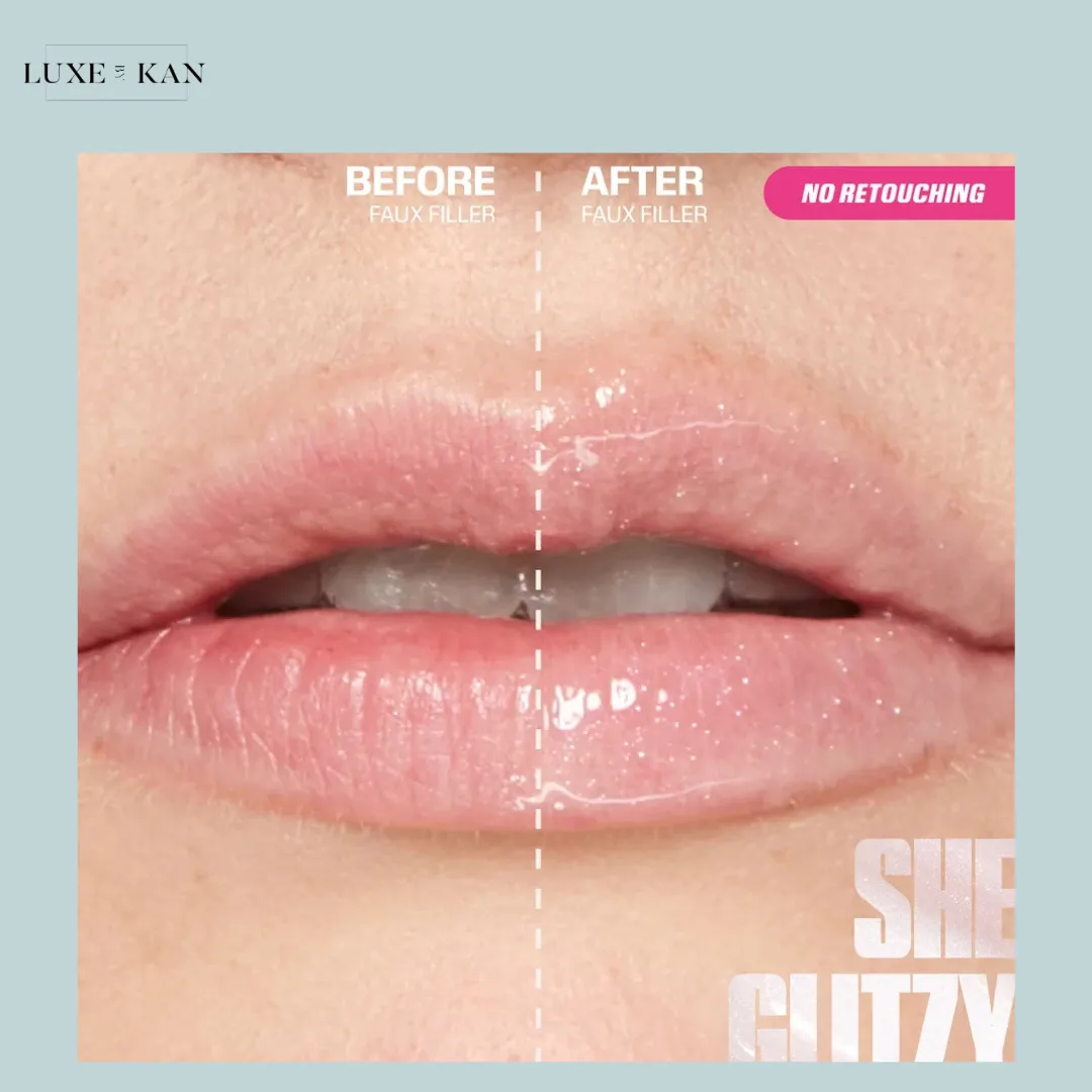 Huda Beauty Icy Nude Faux Filler Lip Gloss She Fire