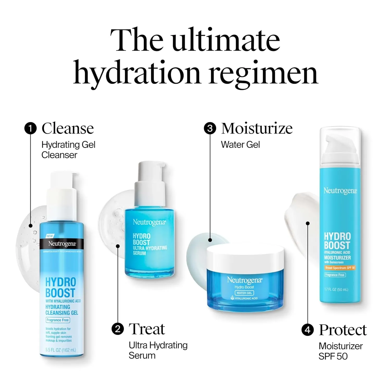 Hydro Boost Water Gel with Signature Fragrance, Hyaluronic Acid Face Moisturizer for Normal to Oily Skin, Delivers Hydration for Refreshed, Dewy Skin, 1.7 Fl. Oz
