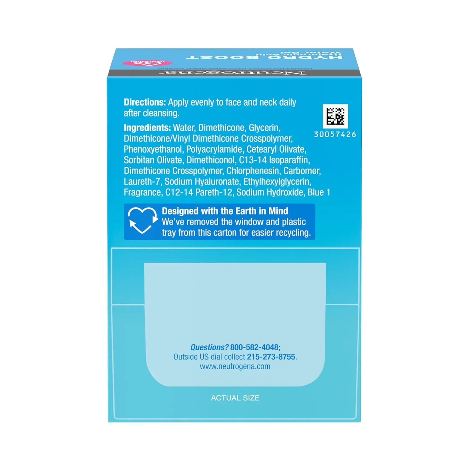 Hydro Boost Water Gel with Signature Fragrance, Hyaluronic Acid Face Moisturizer for Normal to Oily Skin, Delivers Hydration for Refreshed, Dewy Skin, 1.7 Fl. Oz
