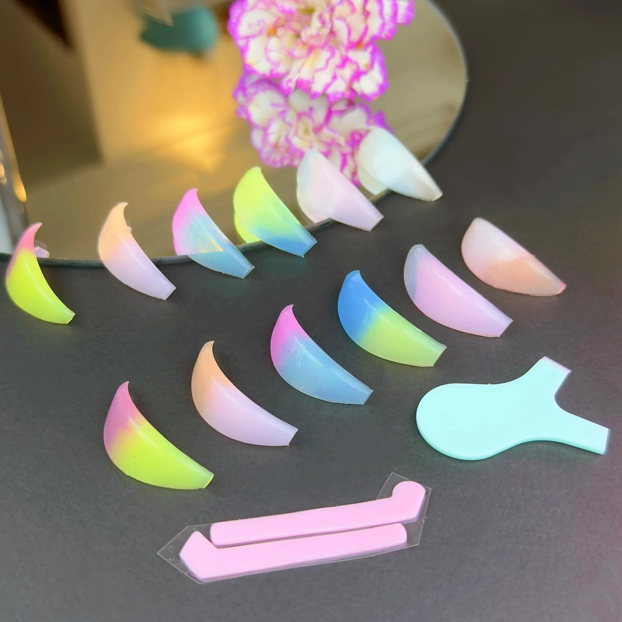 ICONSIAM Lash Lift Shields LM Curl Eyelash Lifting Shield Natural Curl Lami Lamination Roller Soft Silicone Perm Rod Gel Lash Perming Pad Set For Lash Lift and Tint Lash Glue Free On Eyelid