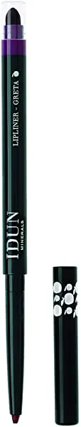 IDUN Minerals Lipliner Greta - Provides Intense Color & Definition, Natural Finish - Moisturizing w/Creamy Texture - Vegan, No Preservatives, Coconut Oil, Safe for Sensitive Skin - Bordeaux, 0.10 oz