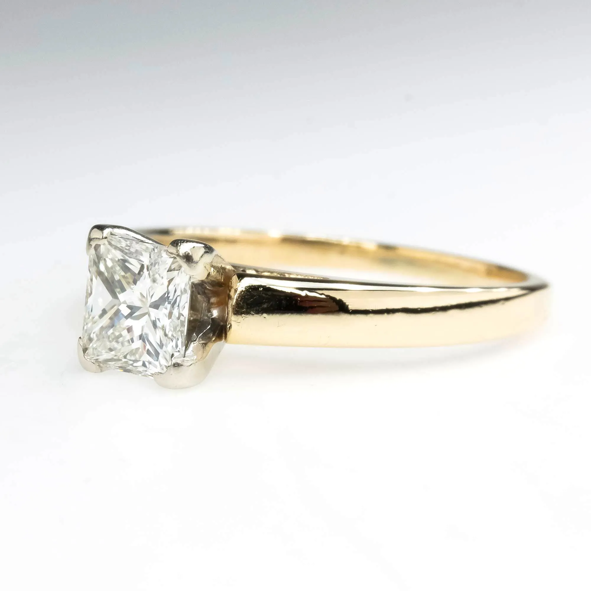 IGI 1.04ct VVS2/I Princess Diamond Solitaire Engagement Ring in 14K Gold
