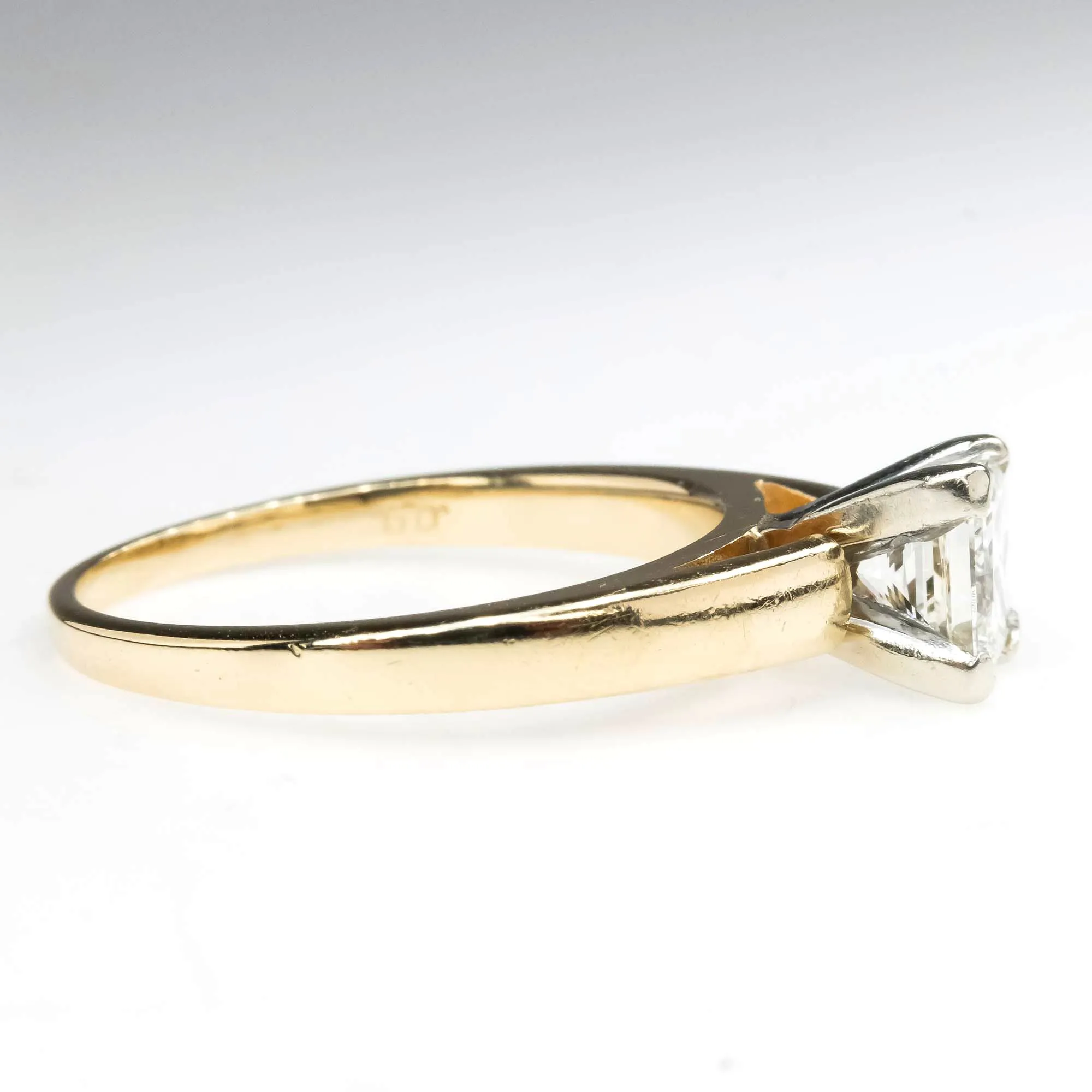 IGI 1.04ct VVS2/I Princess Diamond Solitaire Engagement Ring in 14K Gold