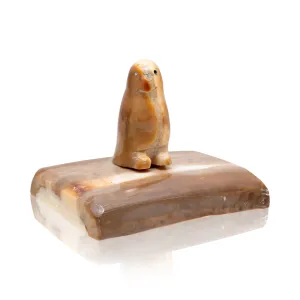Inuit Fossilized Ivory Owl