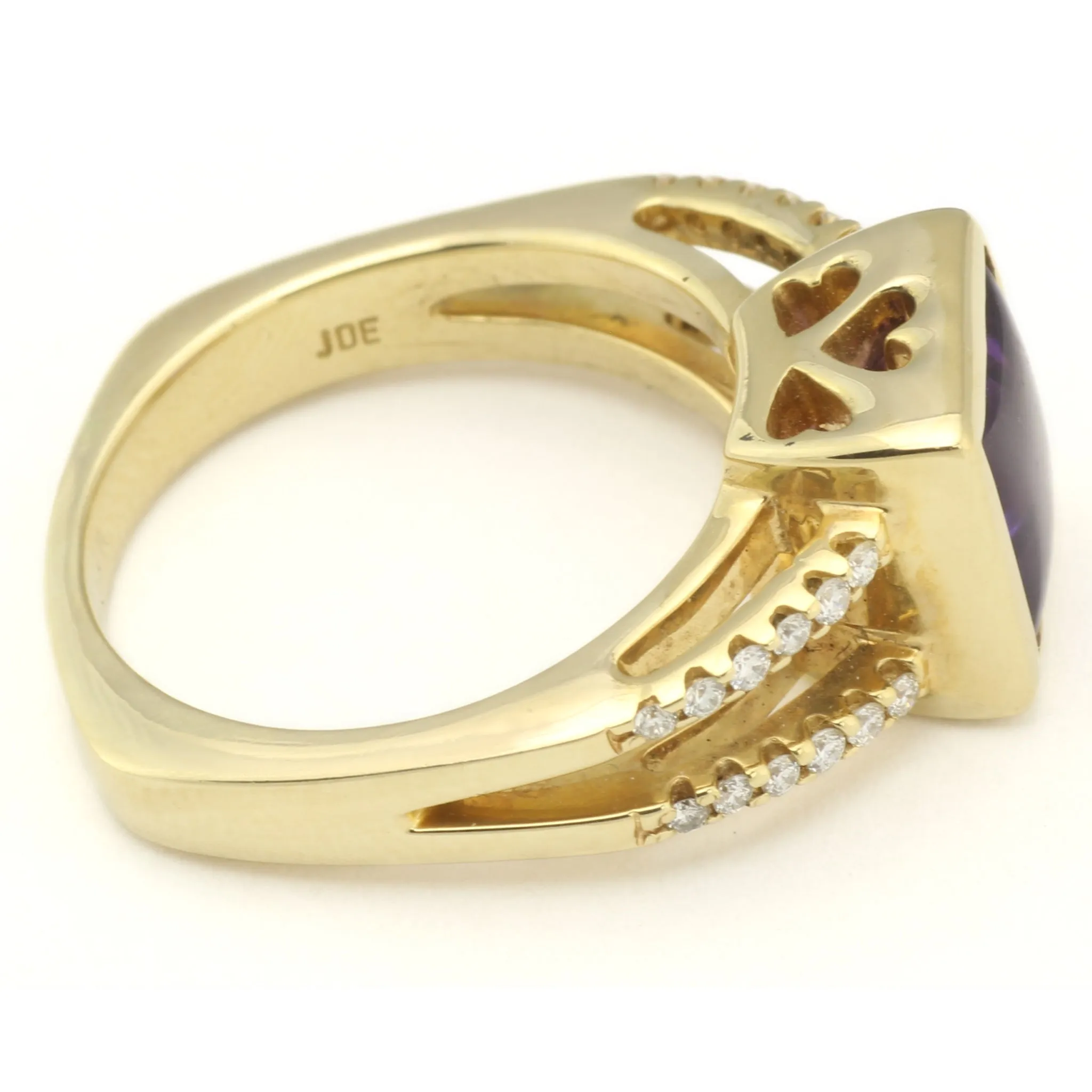 Iris - Amethyst & Diamond Ring