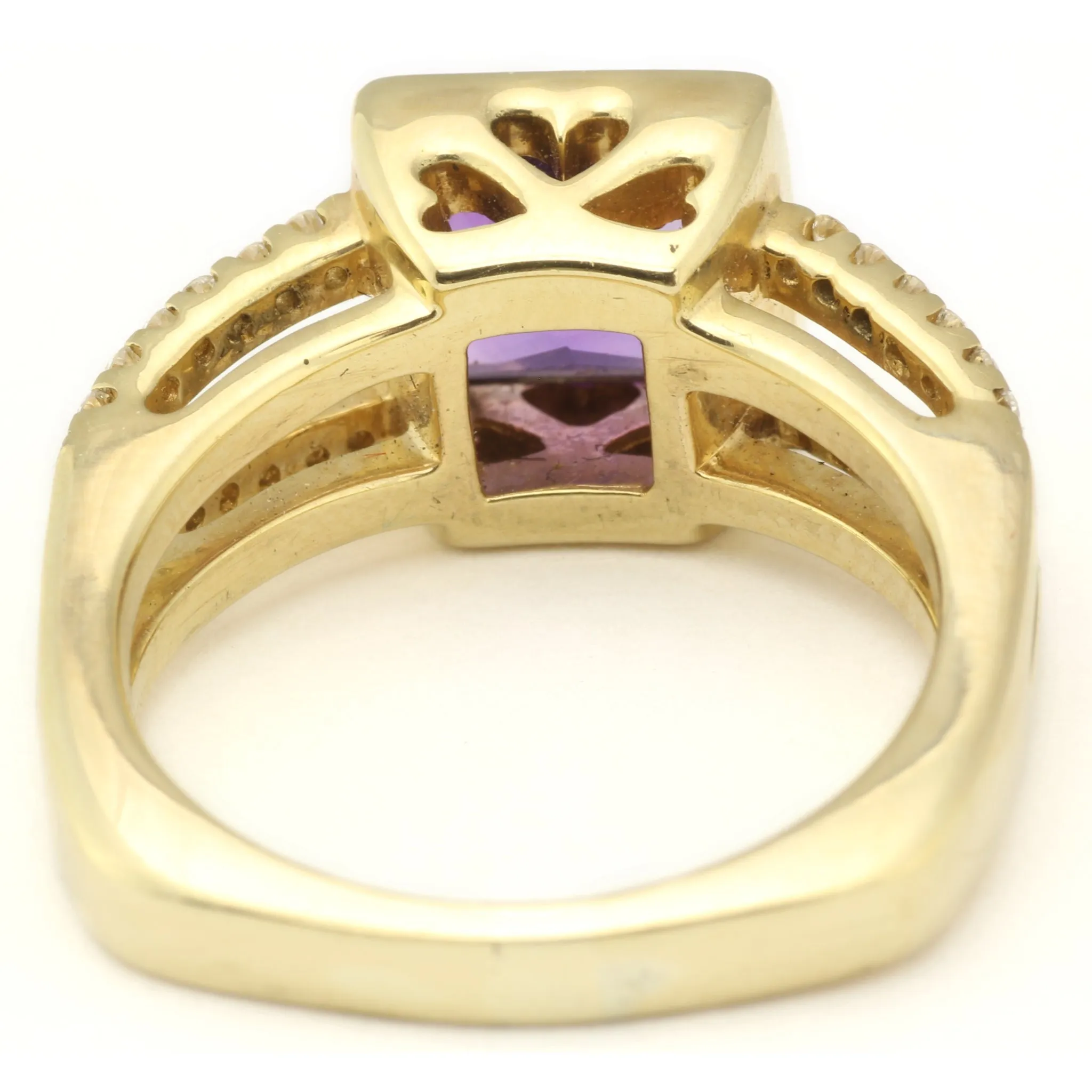 Iris - Amethyst & Diamond Ring