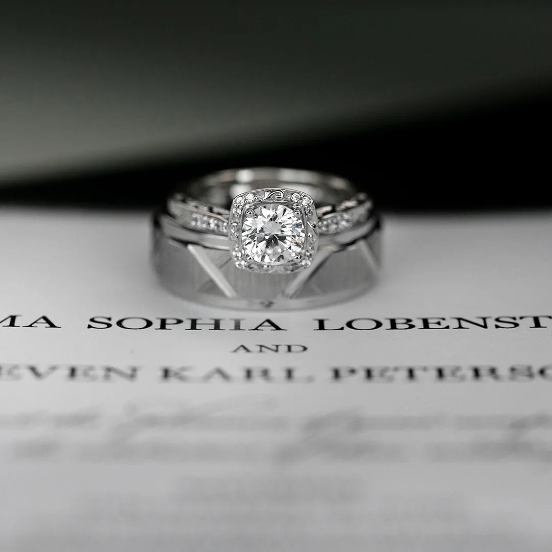Isabelle Vintage-Inspired Halo Engagement Ring (setting only)