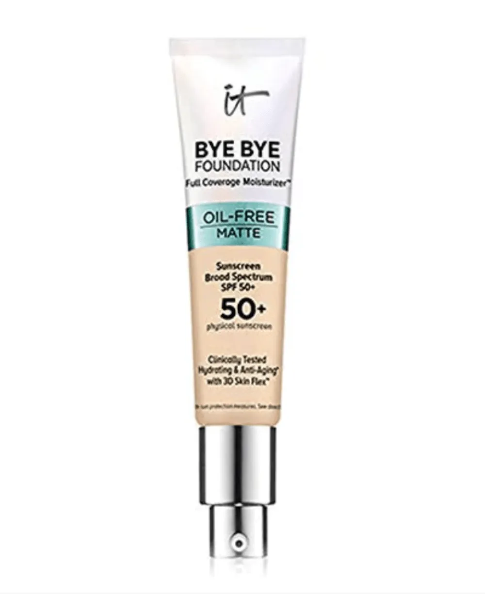 It Cosmetics Bye Bye Foundation Full Coverage Oil Free Matte Moisturizer with SPF 50  30ml - Light