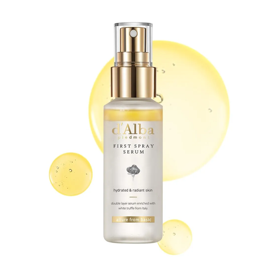Italian White Truffle First Spray Serum, Vegan Skin Care, Light-Weight Face Moisturizer, Glow Serum for Radiant Skin, Non Comedogenic, All in One Mist, Korean Skin Care (3.38 Fl Oz.)