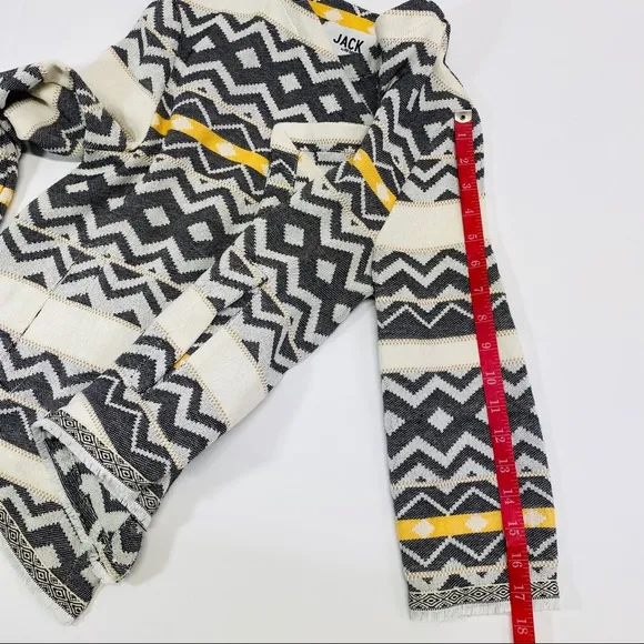 Jack by BB Dakota Aztec / Tribal Open Cardigan Small Cream