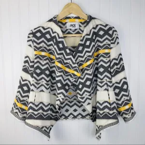 Jack by BB Dakota Aztec / Tribal Open Cardigan Small Cream