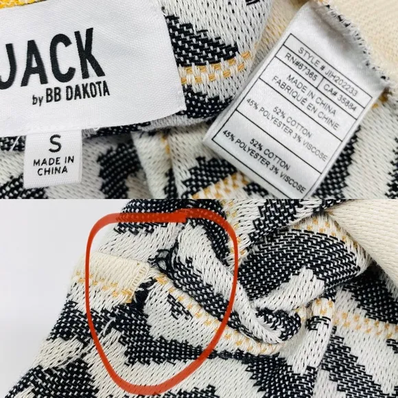 Jack by BB Dakota Aztec / Tribal Open Cardigan Small Cream