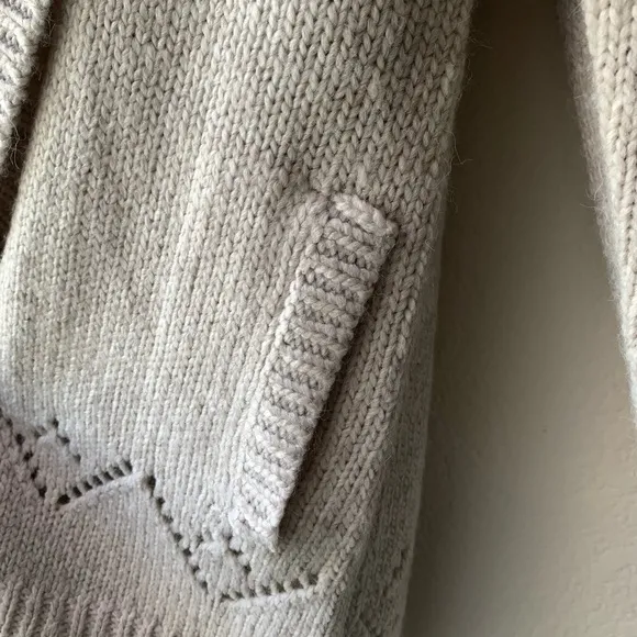 Jack by BB Dakota Open Front Ivory Knit Cardigan XS