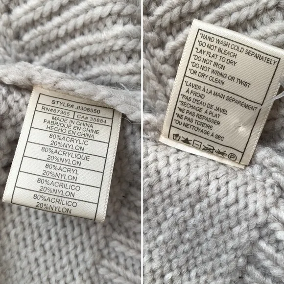 Jack by BB Dakota Open Front Ivory Knit Cardigan XS