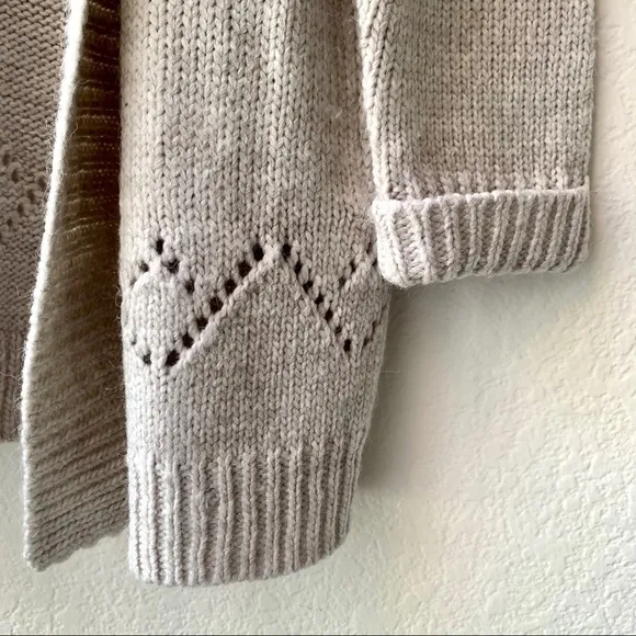 Jack by BB Dakota Open Front Ivory Knit Cardigan XS