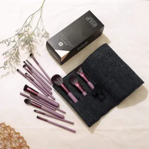 JADE SERIES - 15 PCS MAKEUP BRUSH KIT - SMOKE PURPLE