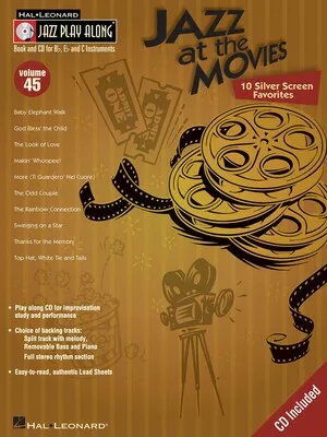 JAZZ AT THE MOVIES JAZZ PLAY ALONG BK/CD V45