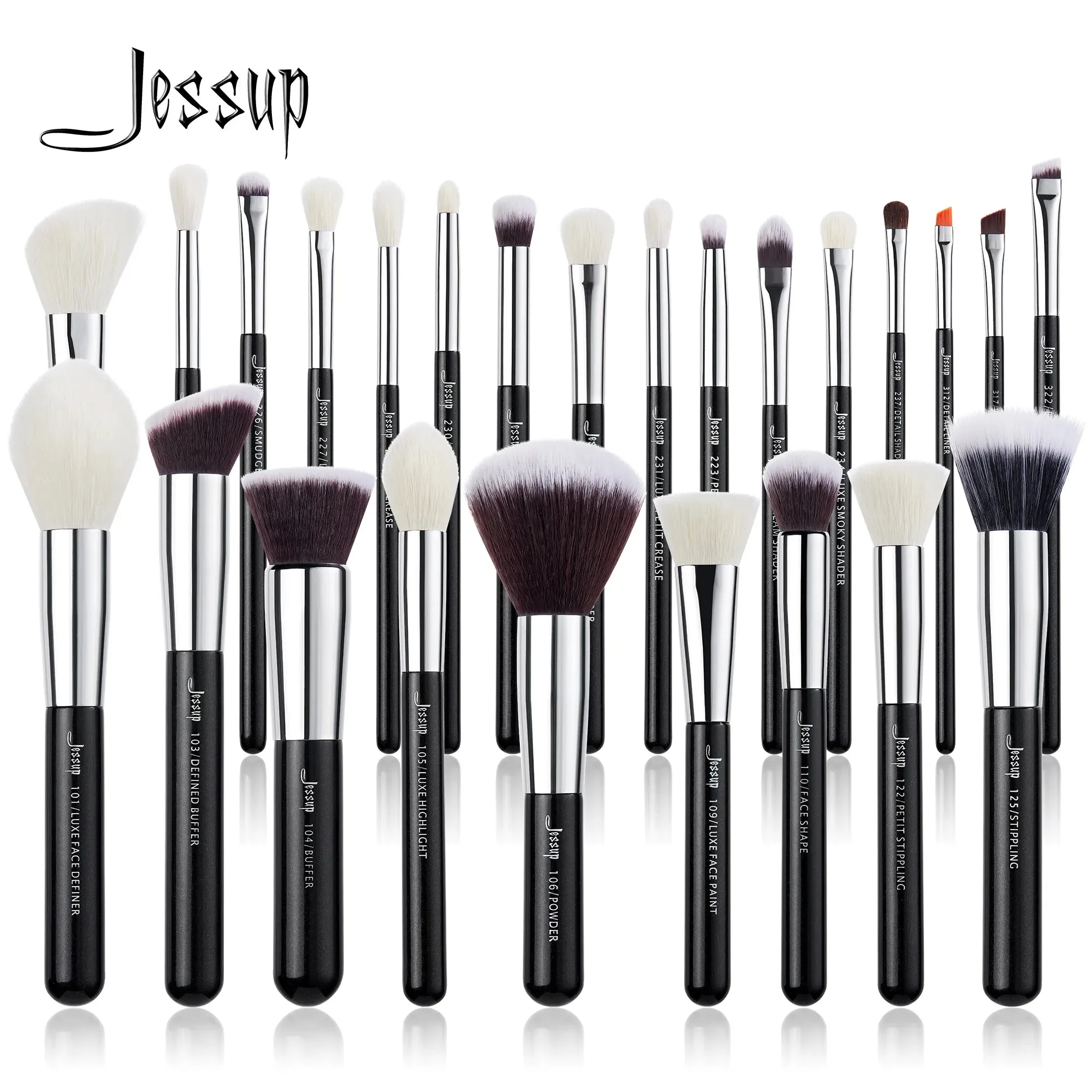 Jessup Makeup brushes set ,25pcs Make up Brush Professional ,Natural-Synthetic Foundation Powder Blending Eyeshadow T195