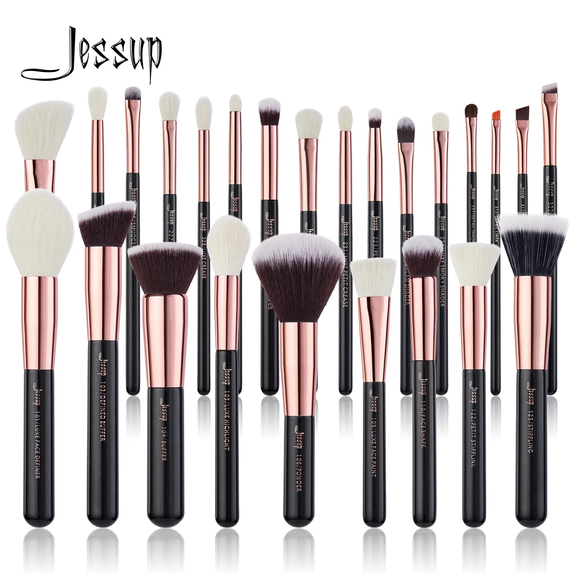 Jessup Makeup brushes set ,25pcs Make up Brush Professional ,Natural-Synthetic Foundation Powder Blending Eyeshadow T195