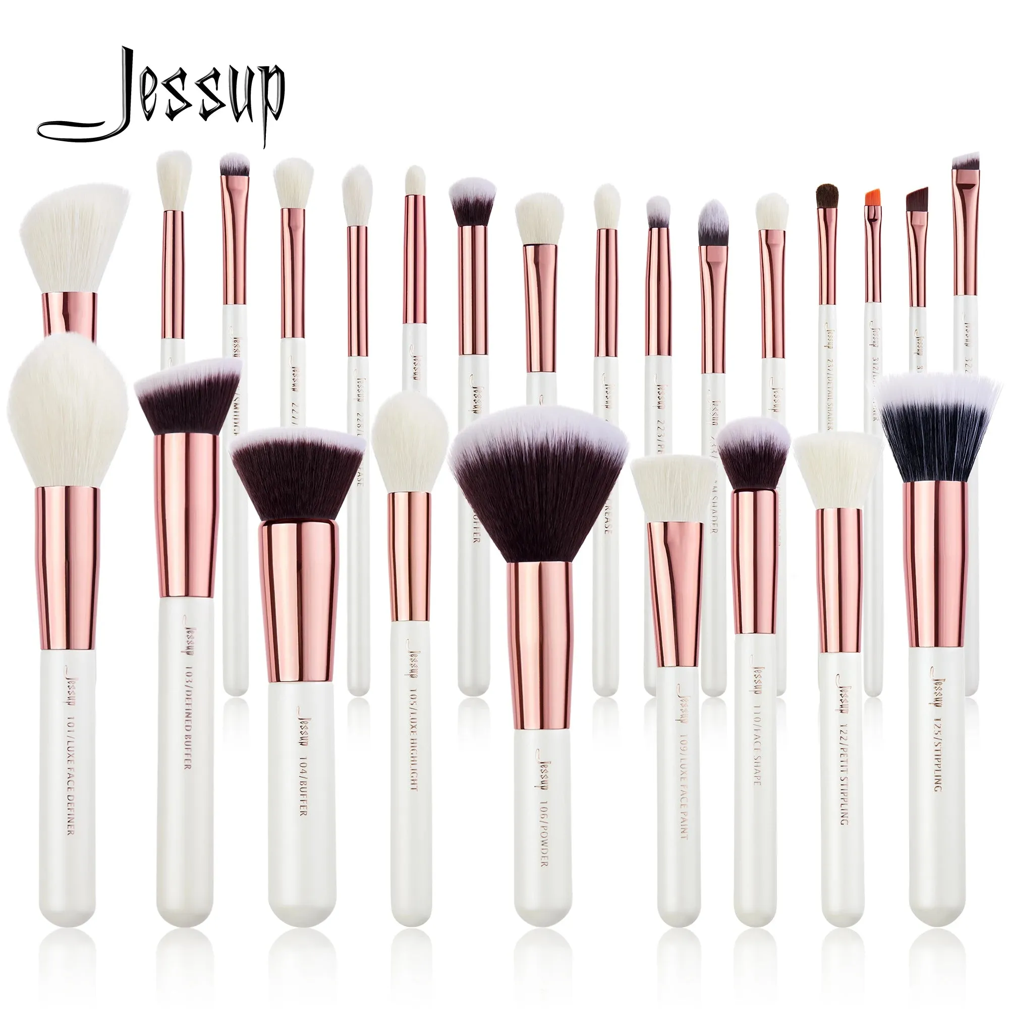 Jessup Makeup brushes set ,25pcs Make up Brush Professional ,Natural-Synthetic Foundation Powder Blending Eyeshadow T195