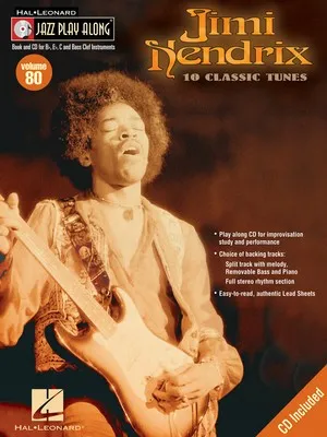 JIMI HENDRIX JAZZ PLAYALONG V80 BK/CD (O/P)