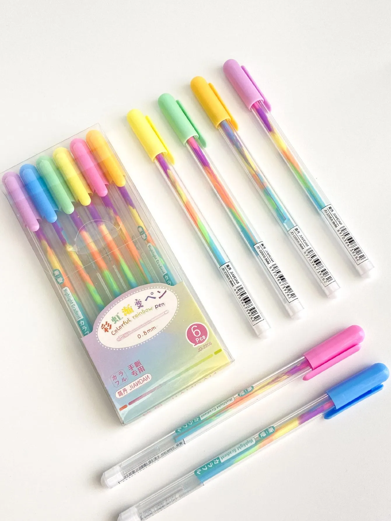 JUEGO PLUMA GEL 6 PIEZAS BB-920, BB-919
