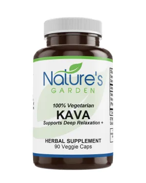 Kava (Vanuatu) - 90 Veggie Caps with 400mg Wild Vanuatu Kava Root Extract