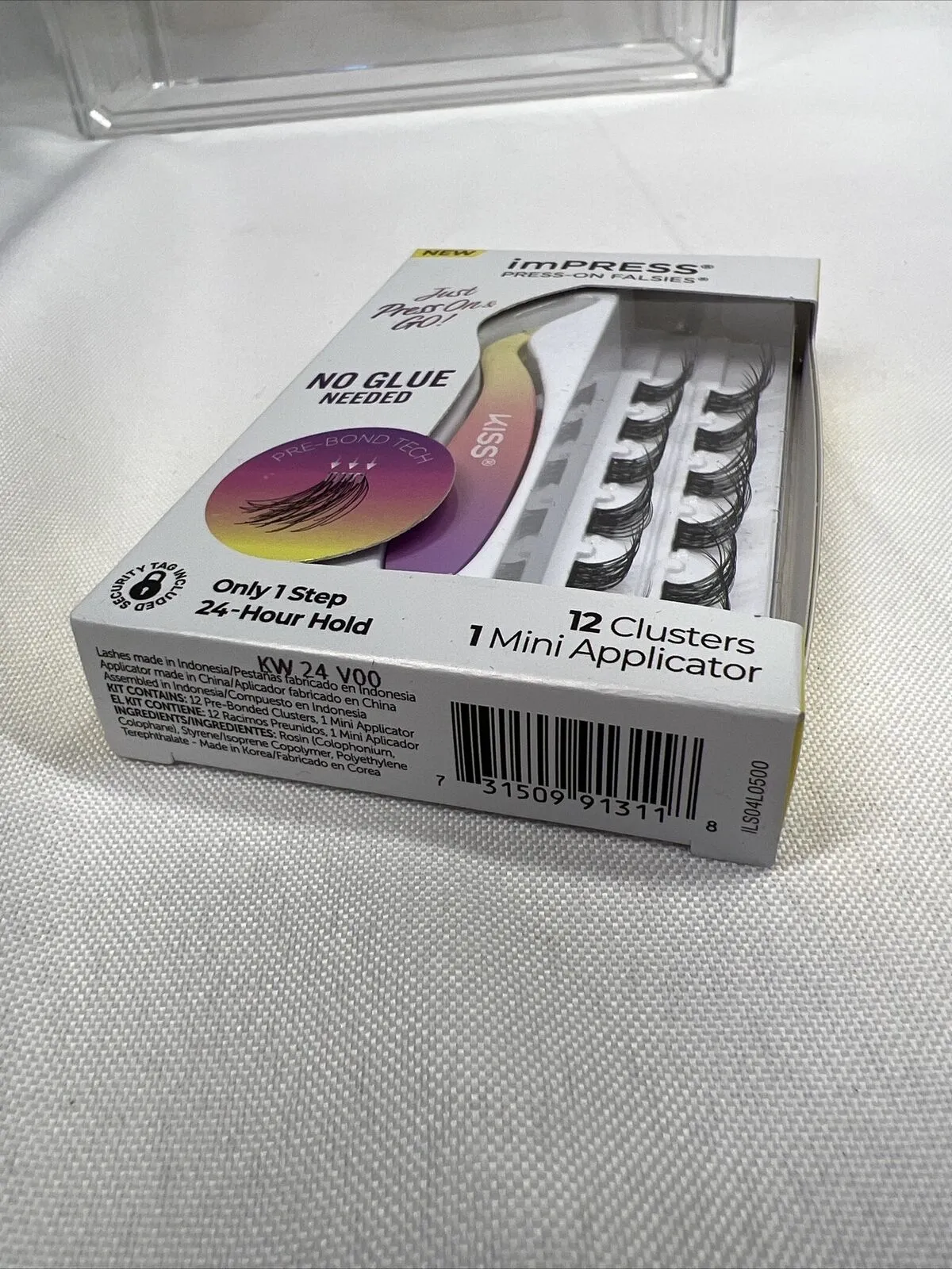 KISS ImPRESS SLEEK Lashes Press On Falsies 12 Clusters No Glue Need COMBINESHIP