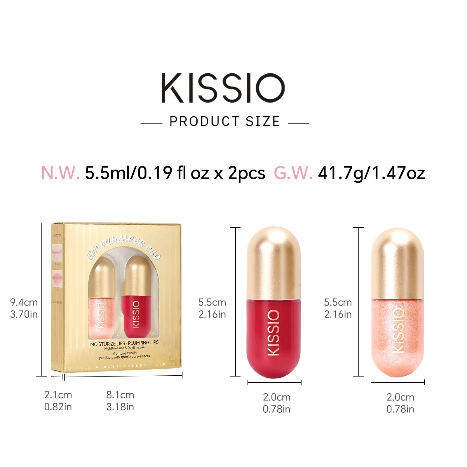 KISSIO Lip Plumper Set(2PCS)