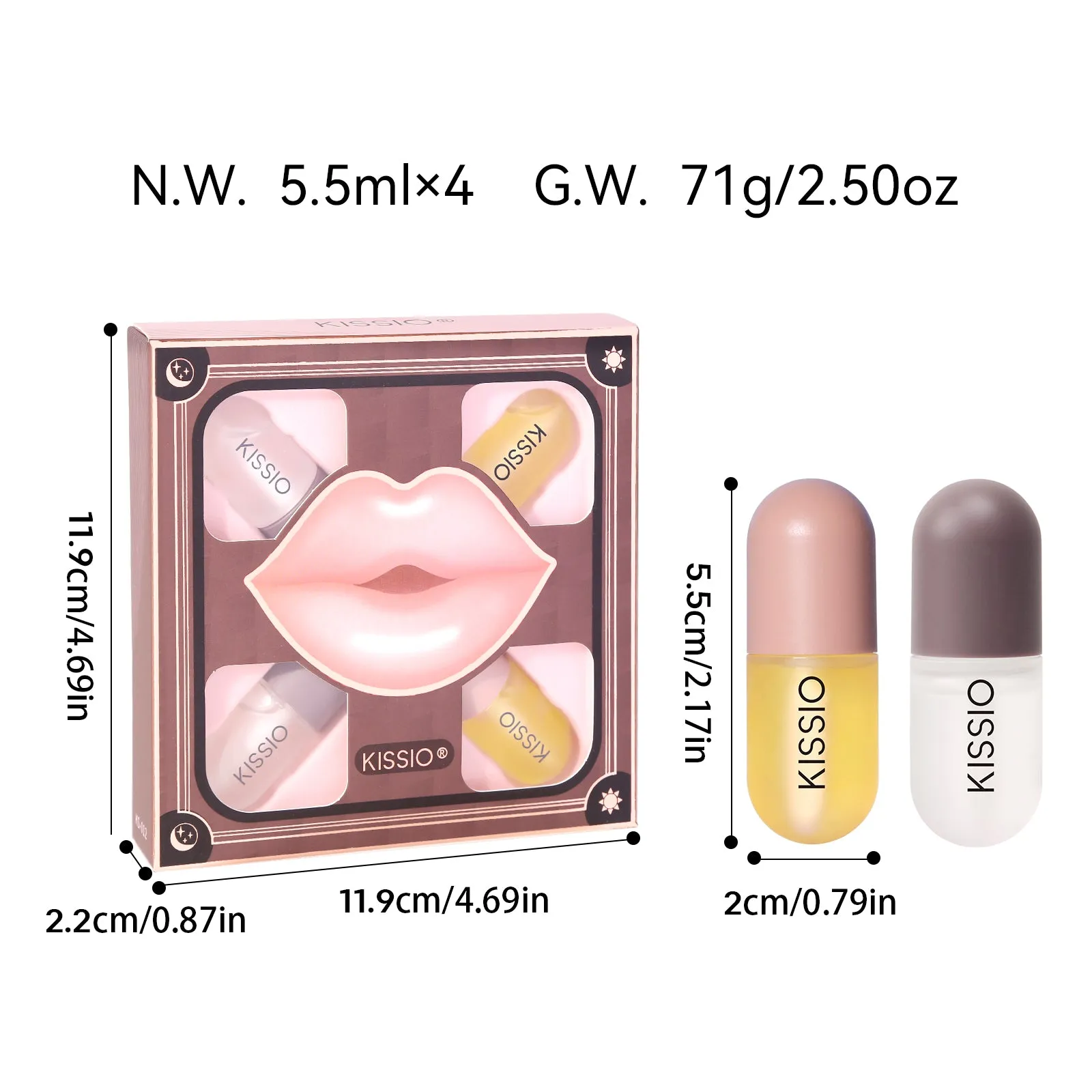 KISSIO Lip Plumper Set(4PCS)