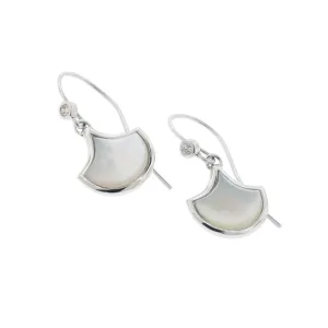 Koi Cascade Dangle Mother of Pearl Sterling Silver Earrings I Jan Leslie