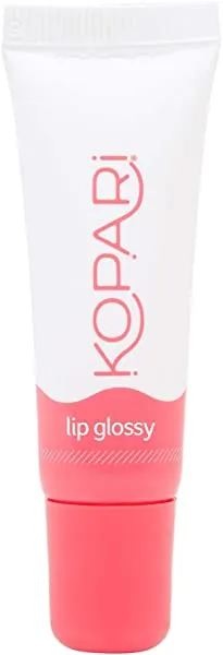 Kopari Coconut Lip Glossy - Clear - Hydrating and Moisturizing Coconut Oil, Vitamin E and Shea Butter Lip Gloss With 100% Organic Coconut Oil, Non GMO, Vegan Sulfate Free 0.35 Oz