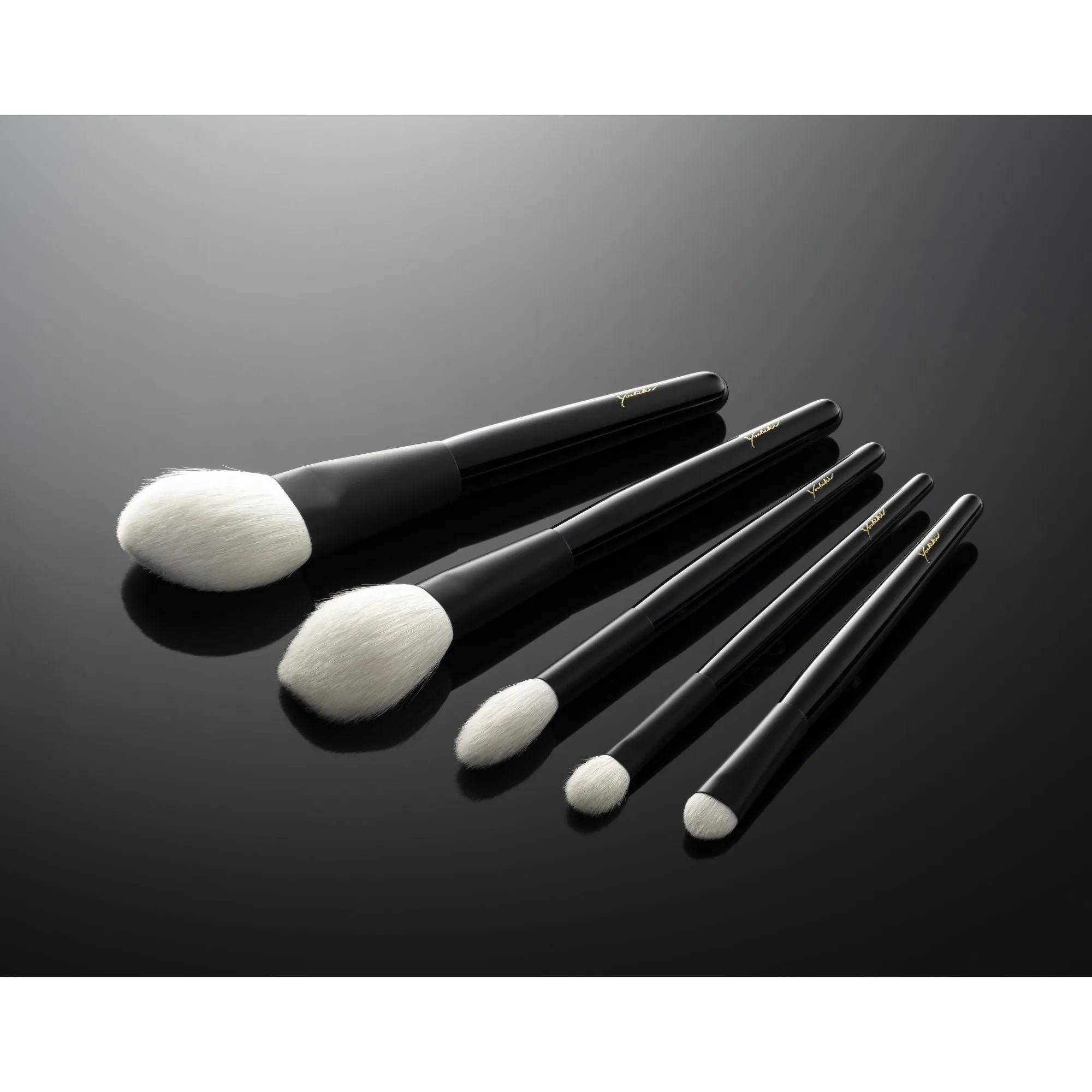 Koyudo Yoshiki Black Yuitsumuni Collection 5-Brush Set (YB-S-5)