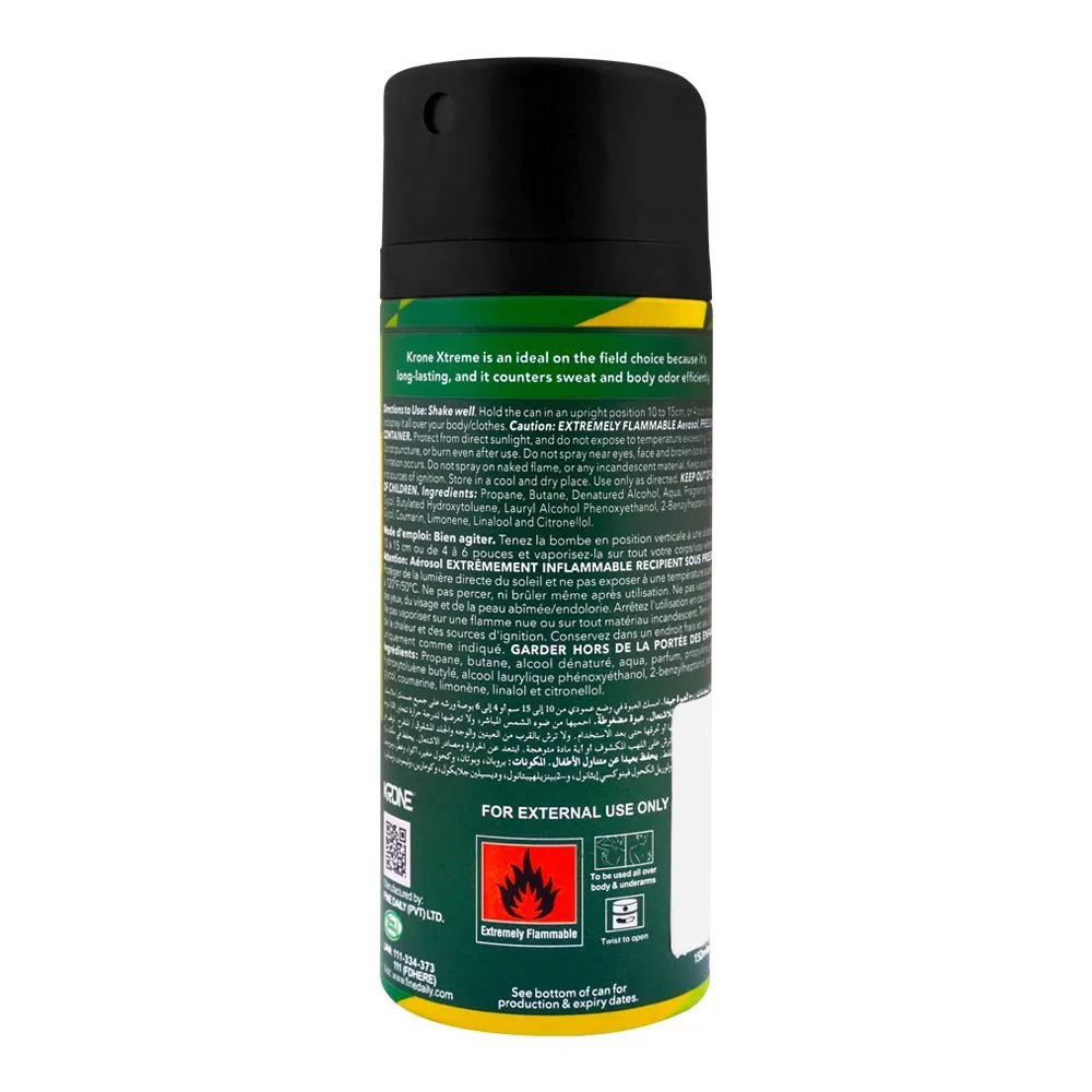 Krone Xtreme Optimist Long Lasting Body Spray|  France| DEDORANTS FOR MEN