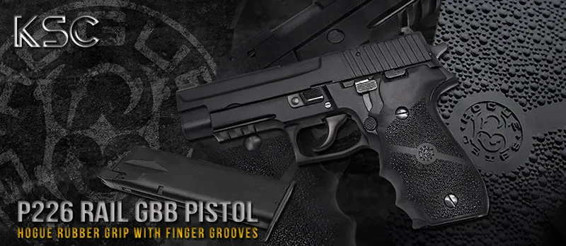 KSC P226R GBB with Hogue Grip GBB Pistol (System7, Black, No Marking)