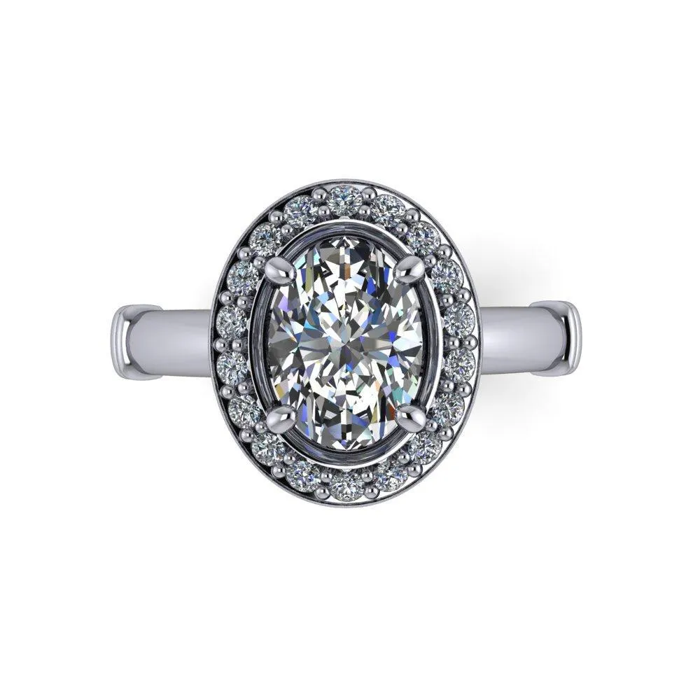 Kyoto Halo Engagement Ring (setting only)