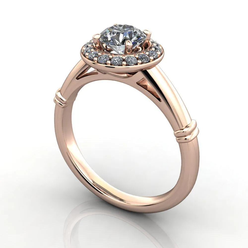 Kyoto Halo Engagement Ring (setting only)