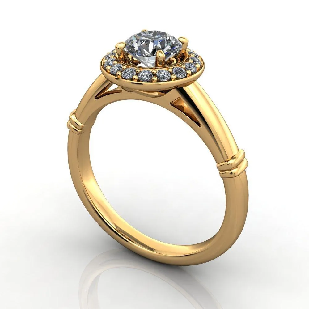 Kyoto Halo Engagement Ring (setting only)
