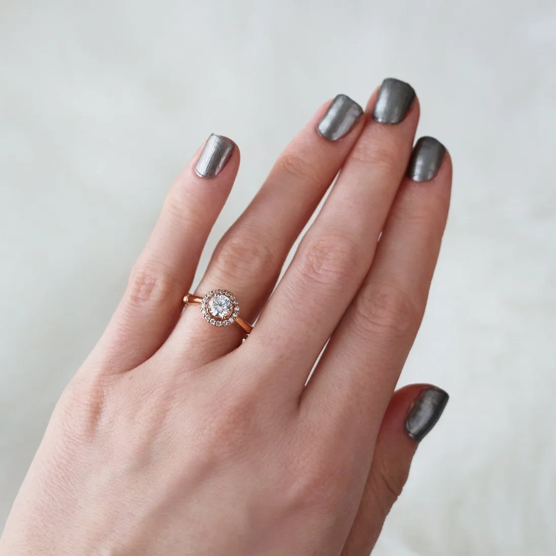 Kyoto Halo Engagement Ring (setting only)