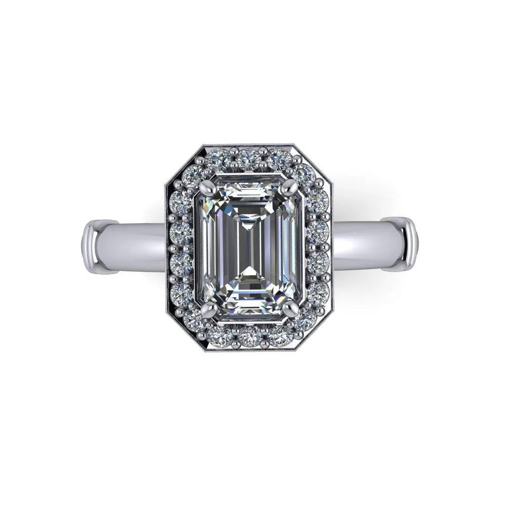 Kyoto Halo Engagement Ring (setting only)