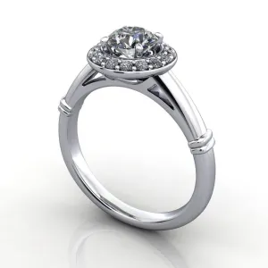 Kyoto Halo Engagement Ring (setting only)