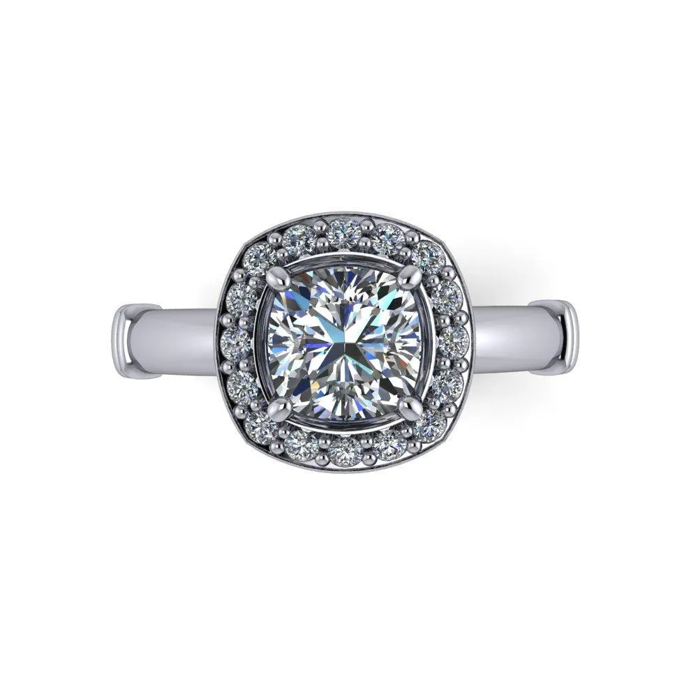 Kyoto Halo Engagement Ring (setting only)