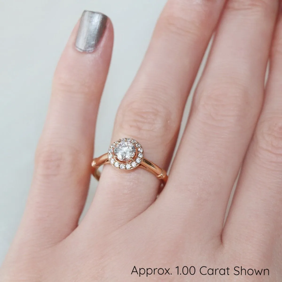 Kyoto Halo Engagement Ring (setting only)