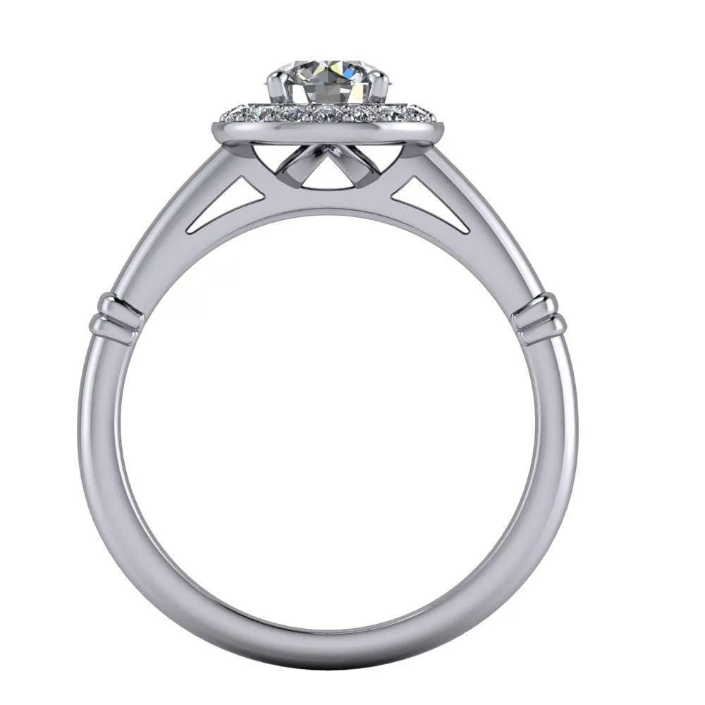 Kyoto Halo Engagement Ring (setting only)