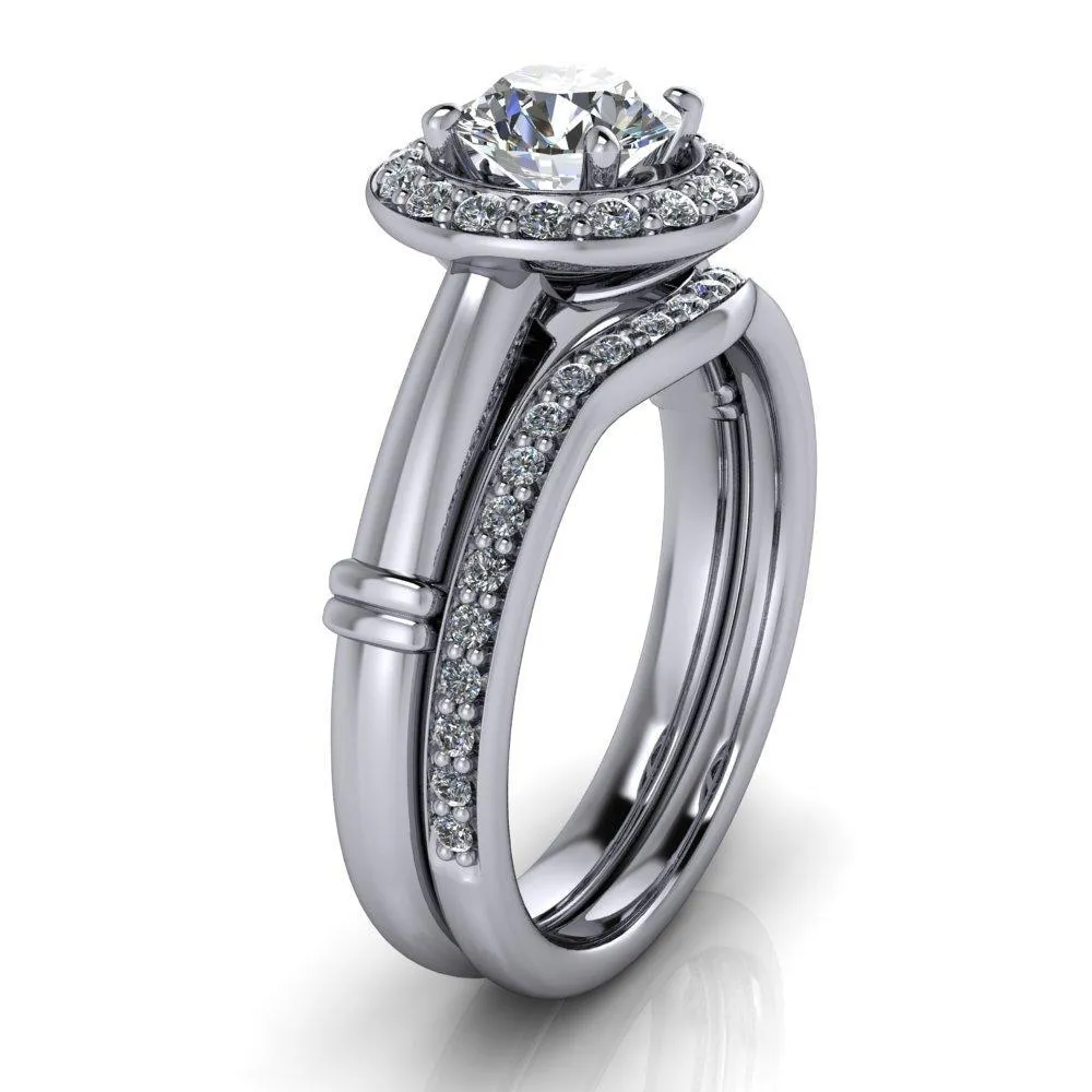 Kyoto Halo Engagement Ring (setting only)