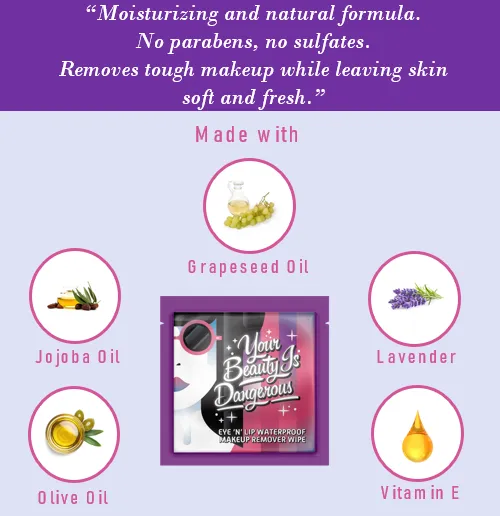 LA Fresh Waterproof Makeup Remover Wipes Individual Wrapped