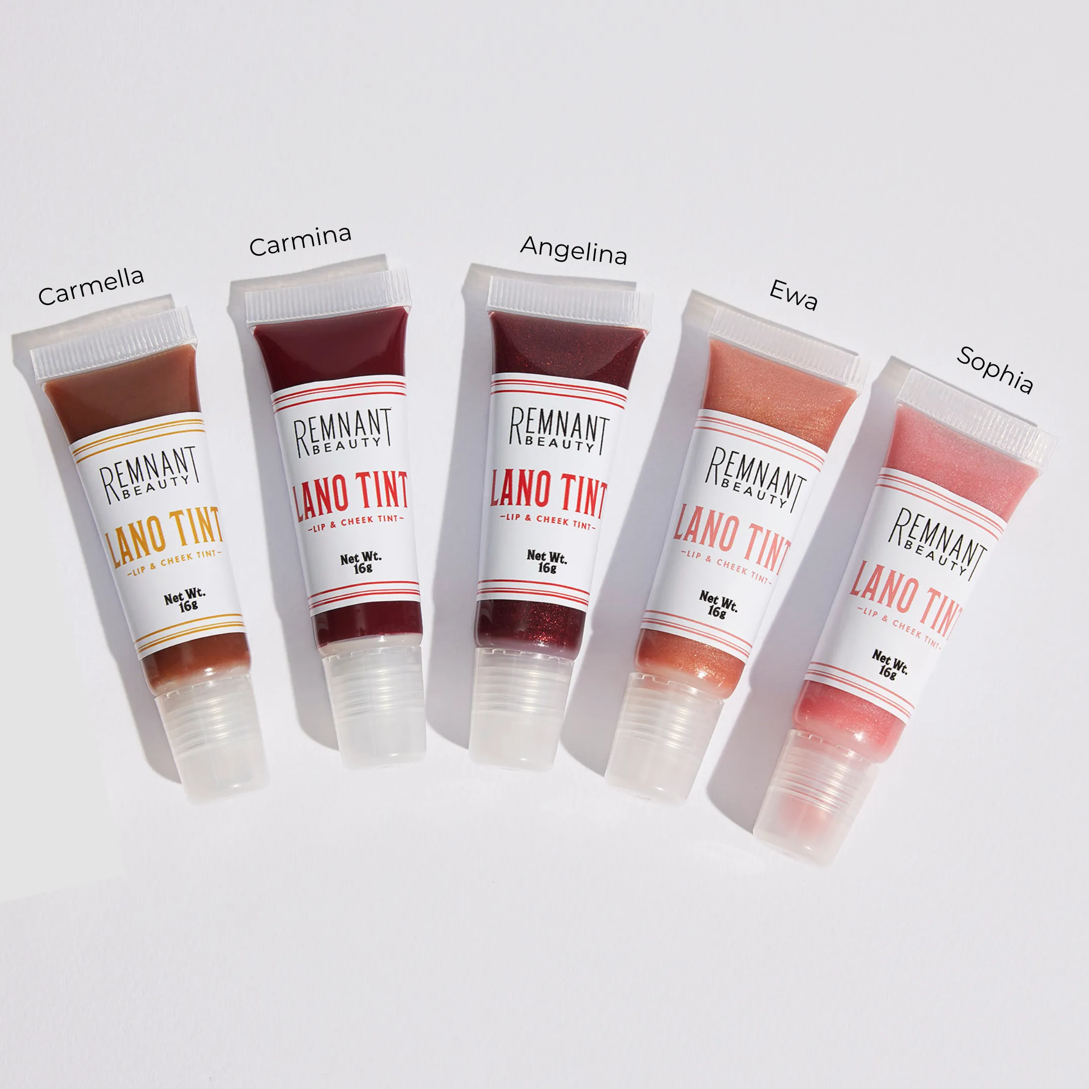 Lano Tint Set of 4: Tinted Lip & Cheek Balm with Lanolin