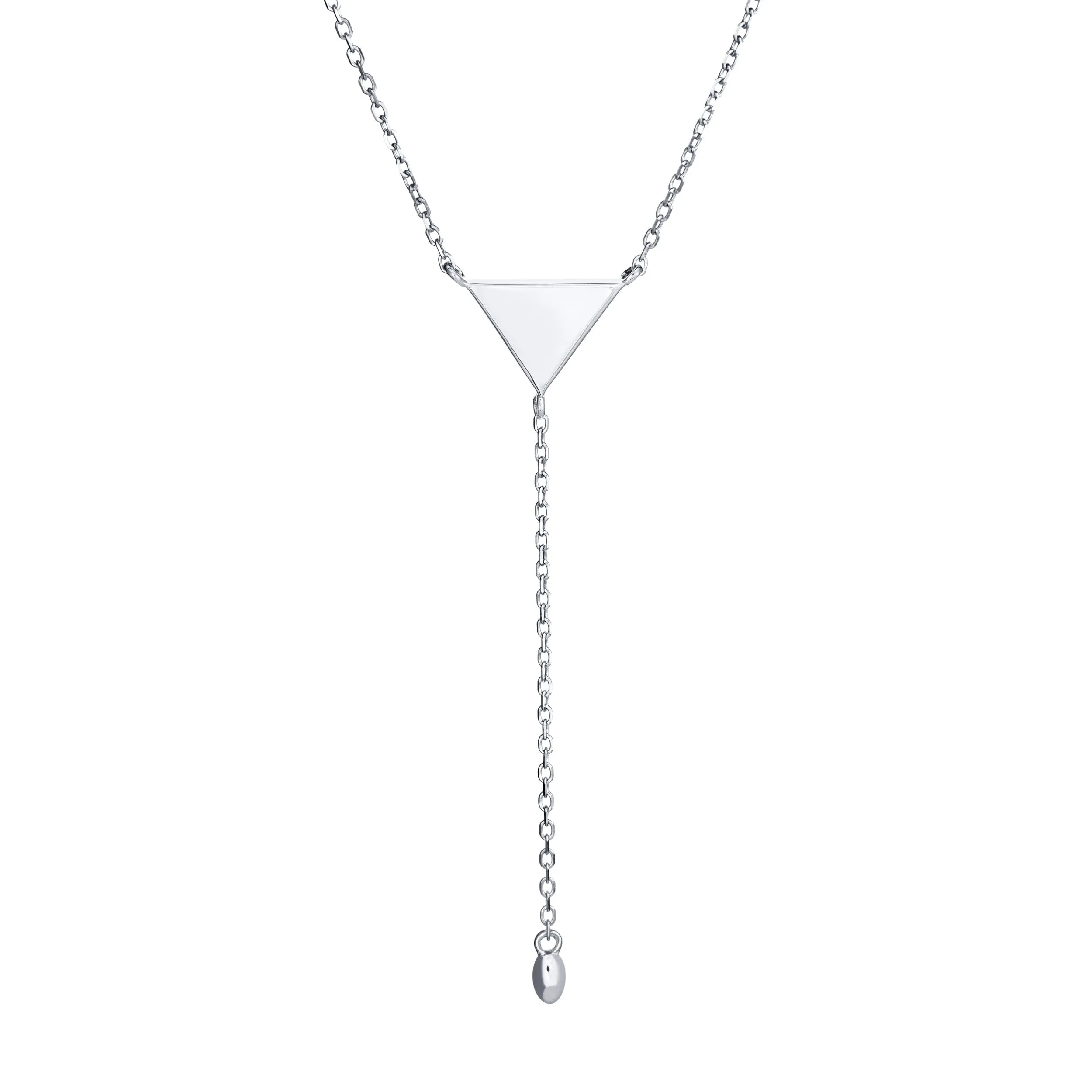 Lariat Cremation Necklace in 14K White Gold